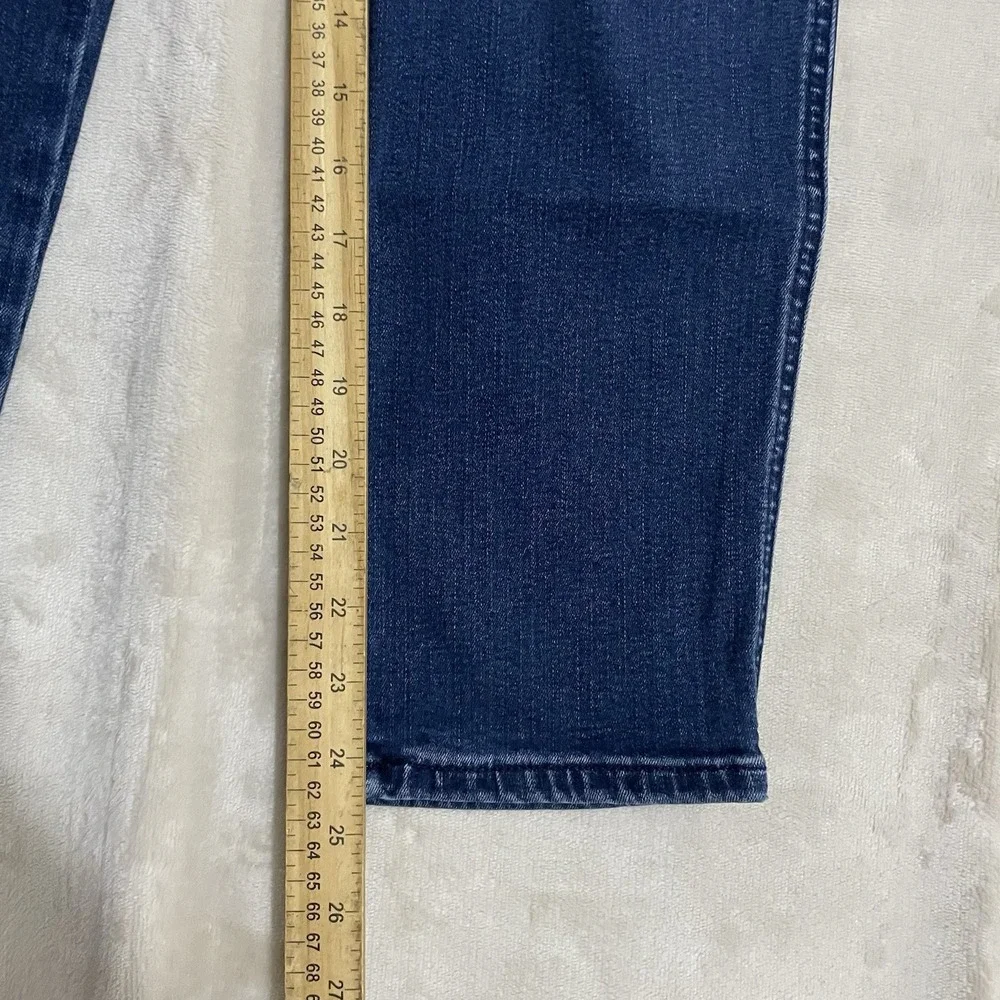 Madewell Jeans Womens Size 30 Mid Rise Stovepipe Dark Wash‎ Blue Denim Stretch